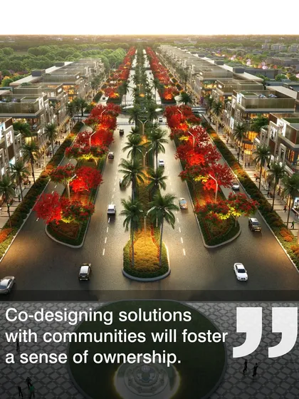 This image encapsulates our guiding principle for participatory urban design. We believe that co-designing solutions with the communities who will inhabit them fosters a deep sense of ownership and results in more inclusive, successful, and sustainable cities.