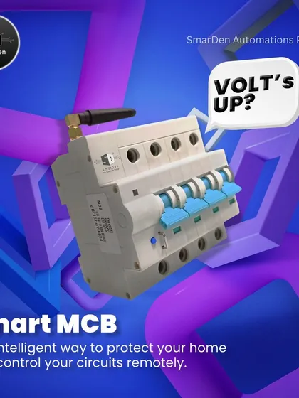 Volt's up? Our Smart MCB knows. This intelligent device protects your home's circuits and allows you to control them remotely, offering enhanced safety and convenience for your entire electrical system.