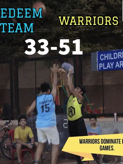 A graphic showing the Warriors' dominant back-to-back wins in the U-18 category at Hooplah '24.