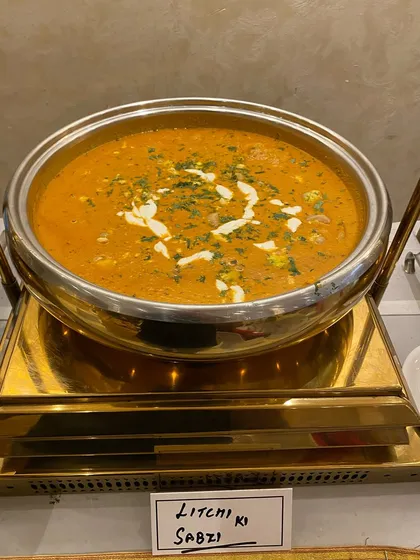 We love to surprise our clients with unique and delicious dishes like this Litchi ki Sabzi. It is a special curry with a delicate sweet and savory flavor profile that always gets guests talking.