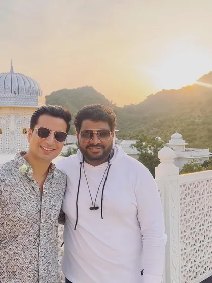 A beautiful sunset shot in Phuket with my friend and collaborator. Destination weddings are all about teamwork to create a memorable experience.