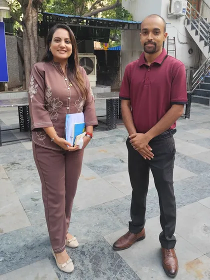 With Sonal Goel IAS, President of the All Delhi Kickboxing Association. Working alongside dedicated leaders is key to advancing the sport.