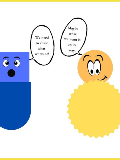 A little Taoist comic I made. Sometimes, the things we want are already on their way to us, and our job is not to chase, but to allow.