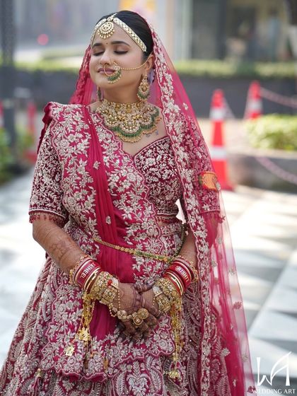 The bride looks radiant and peaceful. The minimal makeup approach is perfect for brides who want a natural yet polished look.