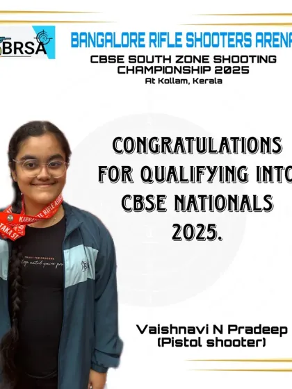Vaishnavi N Pradeep's qualification for the CBSE Nationals is a major milestone. Her 4th place finish at the South Zone Championship in Kerala shows her potential to compete at the highest levels.