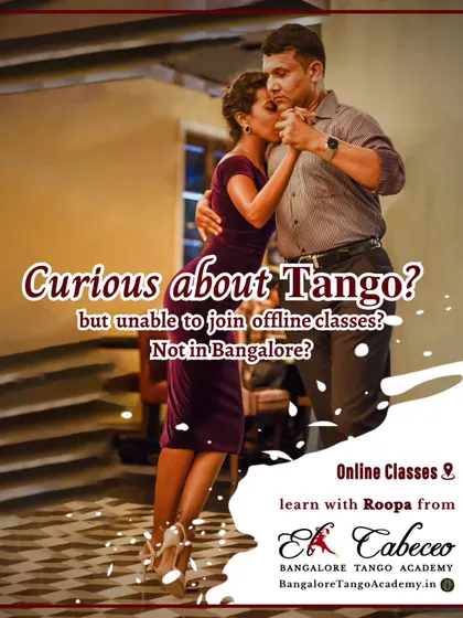 If you're not in Bangalore or can't make it to offline classes, you can still learn with me. My online sessions are designed to bring the essence of Tango and its focus on connection right to your home.