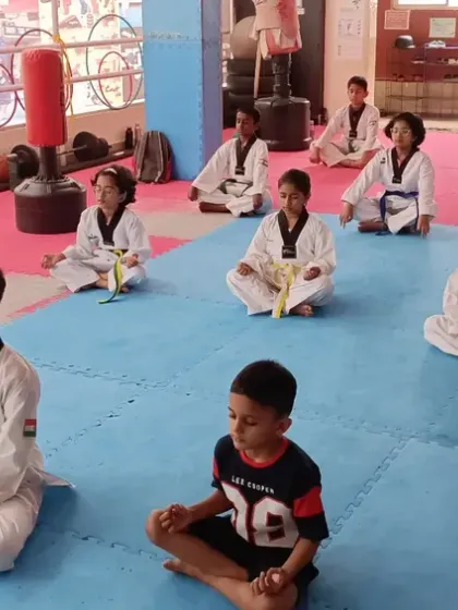 Students in our Sunday batch begin their class with meditation to build focus and mental clarity.