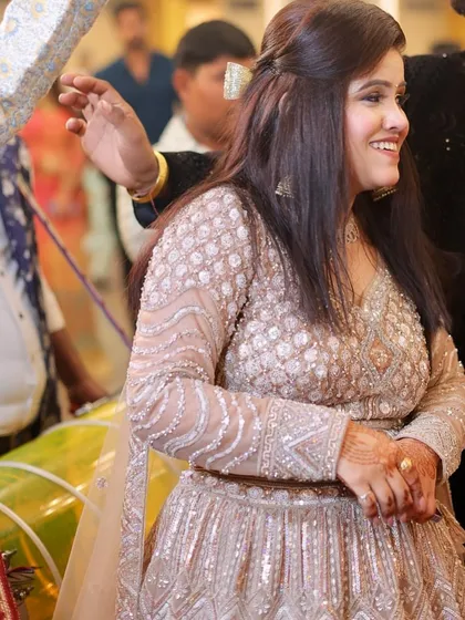 Another candid moment, showing how the makeup looks great in action.
