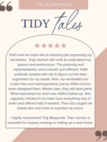 For this client, we focused on creating a well-organized, clutter-free wardrobe that looked great and was easy to maintain. My follow-up support ensures the systems we build together continue to work for you long after our sessions.