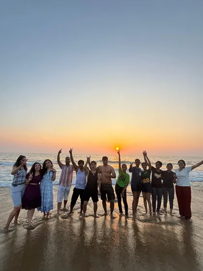 Sunsets in Gokarna are simply magical. We end our days on the coast watching the sun dip below the horizon, sharing stories and creating memories with new friends against a beautiful backdrop.