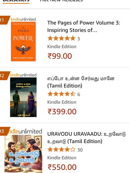 A screenshot showing 'The Pages of Power Volume 3' as the #1 new release on Amazon Kindle, a testament to our community's support.