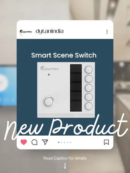 This is my new Smart Scene Switch. It allows you to wirelessly control multiple pre-programmed scenes, managing your entire home with a single, satisfying click.