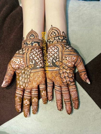 A final look at the intricate peacock designs.