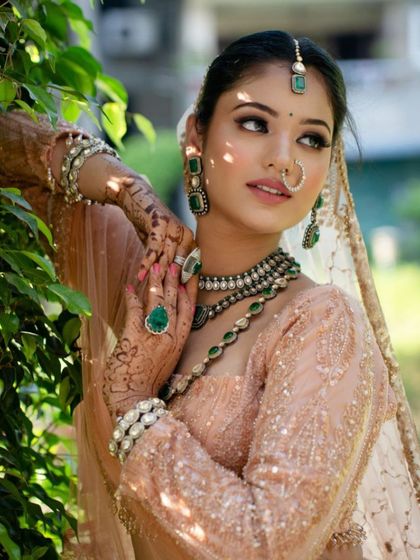 Another shot of the soft smokey eye look, captured in beautiful natural light. The makeup looks effortless and stunning.