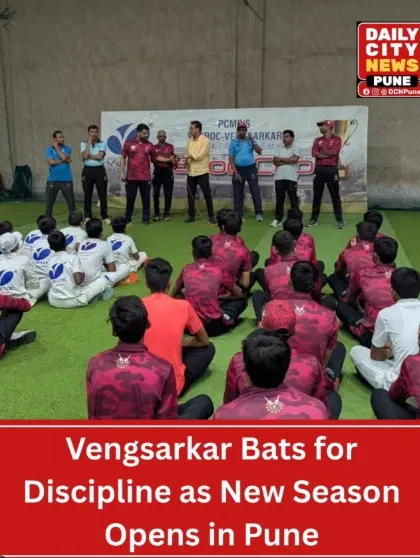 This image from a news report captures me addressing our young players in Pune. The headline says it all: we bat for discipline as the foundation of the game.
