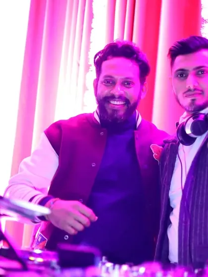 With my brother and fellow artist. The music scene is all about collaboration and supporting each other.