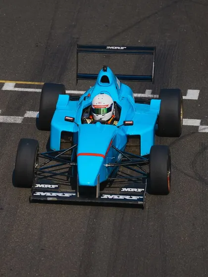 The next step in the motorsport ladder. A Kartkrew driver tests an F1600 formula car, showcasing the career progression we manage, guiding talent from karting to professional single-seater racing.