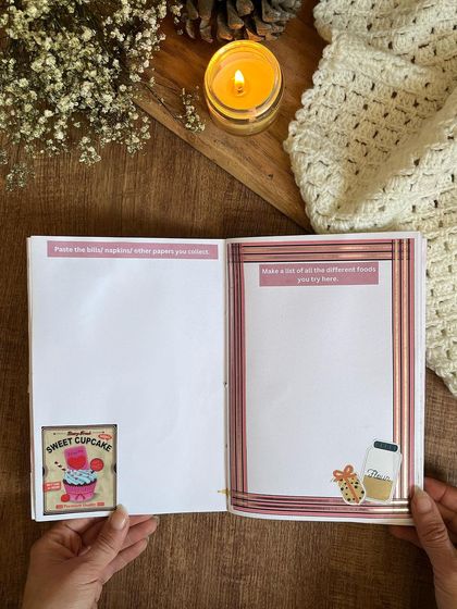 I created these customized journals for a client whose daughters were moving abroad. They're filled with prompts and activities to help them document their journey and navigate the transition smoothly.