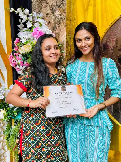 So proud of this new graduate! She has mastered advanced techniques and is ready to take on bridal clients.