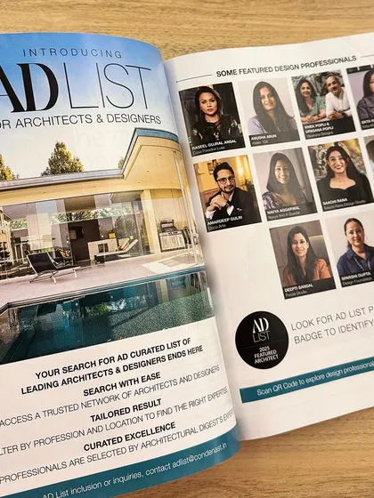 Another view of our feature in the AD List 2025. This curated list by Architectural Digest serves as a trusted network of the nation's top architects and designers.