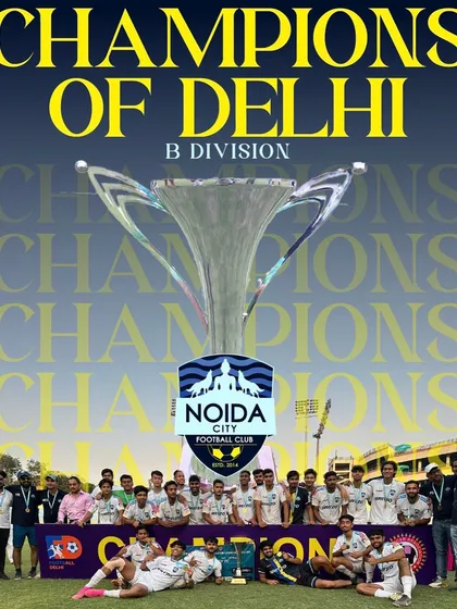 We are the Champions of Delhi B Division. This was the first step in our historic climb, winning the league in our debut season.