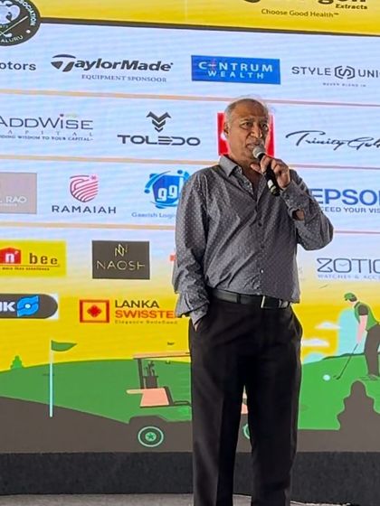 Speaking at a Rotary event about our initiative to make golf accessible. It is crucial to get the support of community leaders and organizations to drive real change.