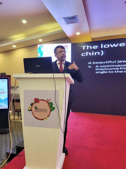 Spreading the word on advanced filler techniques at Aesthetica Bangladesh. Education knows no borders, and I am happy to contribute wherever I can.