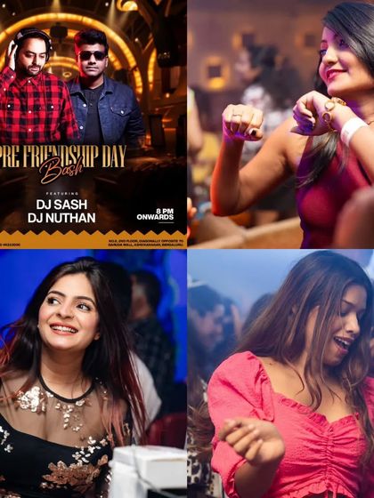 A collage from our Pre-Friendship Day Bash, a night dedicated to celebrating with your squad.