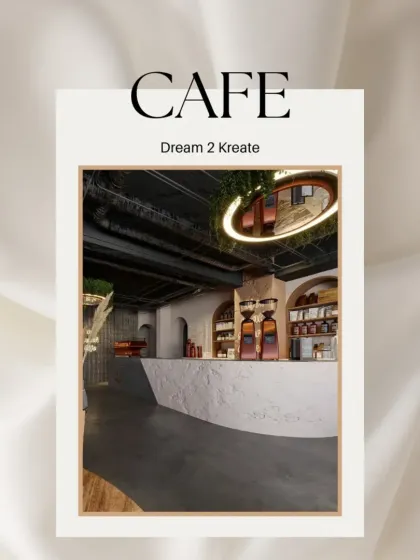 A summary graphic for the "Toffee Coffee" cafe project.