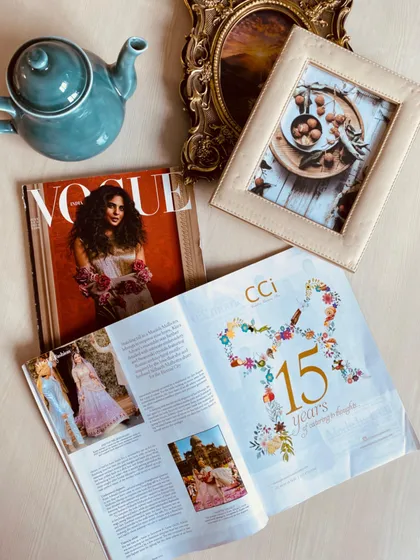 A look back at our 15-year journey, featured within the pages of Vogue. This spread celebrates over a decade of crafting dream events and curating unforgettable dining experiences, marking a significant milestone for our brand.