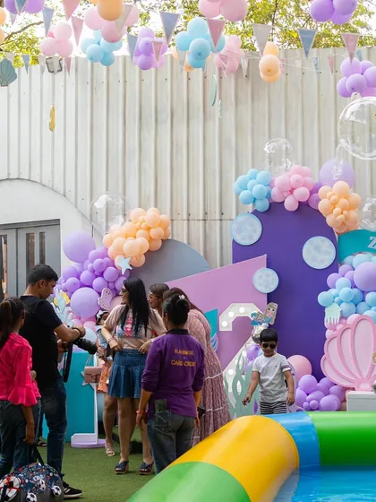 Our team members, seen here at an "Under the Sea" themed party, are always on hand to supervise and ensure everything runs smoothly.