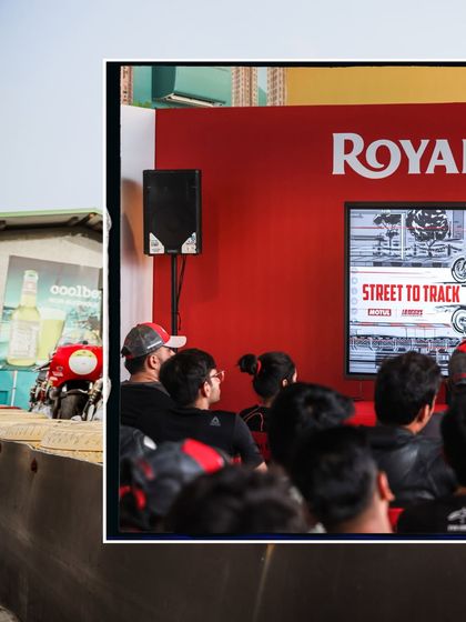 A collage from the Mumbai Zonal Selection, showing a classroom session and on-track action.