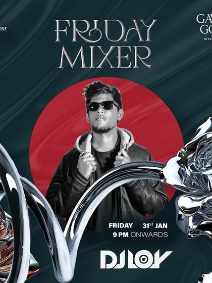 A flyer for my "Friday Mixer" at the popular Gawky Goose Kitchen & Bar.