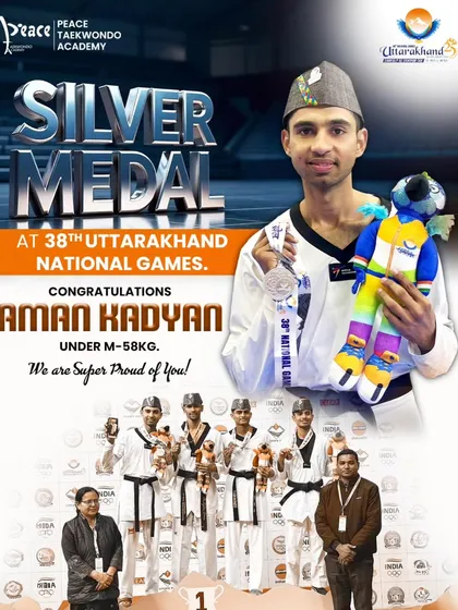 Aman Kadyan with a Silver medal at the 38th Uttarakhand National Games. His journey and performance are an inspiration to many.