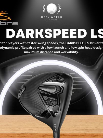 The Cobra Darkspeed LS Driver is for players with faster swing speeds, featuring an aerodynamic profile for maximum distance.