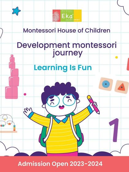 The hallmark of Montessori education is its hands-on approach. This graphic illustrates the different areas of learning, from practical life to arithmetic and language, all supported by specially designed materials that make learning fun.