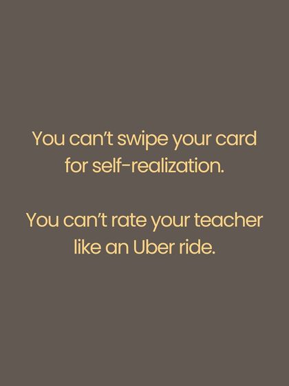 In the authentic tradition, a student approaches a teacher for transformation, not a transaction. Today, with yoga often packaged like a product, it is crucial to remember this. You cannot swipe a card for self-realization or rate your teacher like an Uber ride. Let us return to the sacredness of the student-teacher relationship.