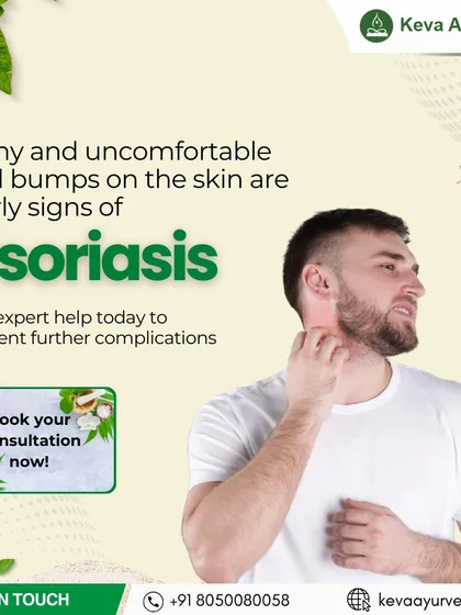 Itchy and uncomfortable red bumps can be early signs of Psoriasis. We recommend seeking expert help early to prevent further complications, and we offer personalized consultations to create a holistic treatment plan for managing psoriasis.
