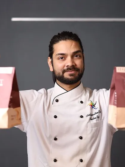 As the founder and chef, I am grateful for every moment spent creating food for you. This is me, holding the result of our team's passion and hard work.