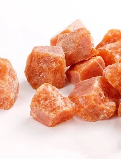 This is Red Aventurine, one of the real semi-precious stones I use in my paintings. I select it for its properties of boosting energy and focus, ensuring my art is not just visually beautiful but also spiritually resonant.