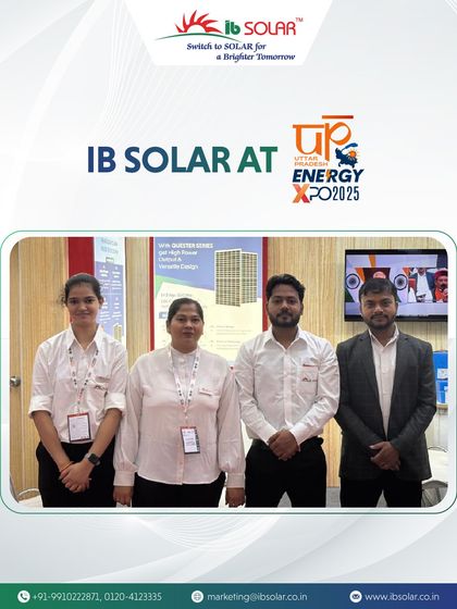 The IB Solar team at the UP Energy Expo. We were proud to represent a Made-in-UP brand and showcase our contribution to the state's solar revolution with our reliable and high-performance products.