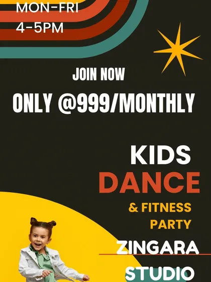 Get ready to move and groove at our Kids Dance and Fitness Party. This poster gives you a glimpse of the high-energy fun we have, combining great music with easy-to-follow dance routines that feel more like a party than a workout.