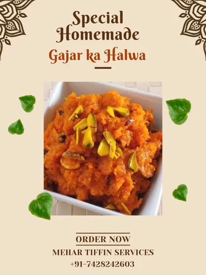 During winters, Pooja ji makes special homemade sweets. Our Gajar ka Halwa is a seasonal favorite, made with fresh carrots and lots of care, just like you would have at home.