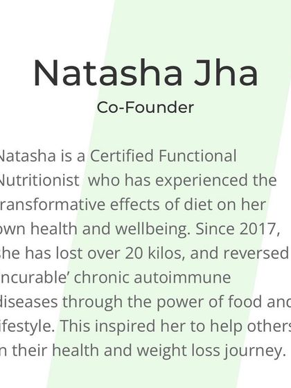 The mission and vision of Natasha jha, co founder of sankalp functional nutrition.