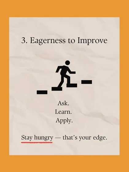 An eagerness to improve is your greatest edge. I encourage my players to constantly ask questions, learn from every session, and apply that knowledge. Staying hungry is what separates good players from great ones.