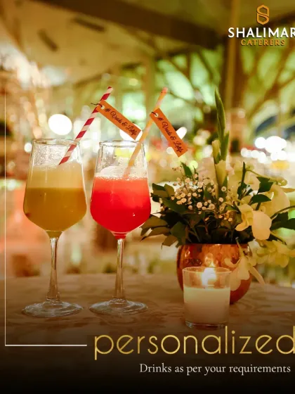 We offer personalized drinks as per your requirements. These colorful mocktails, complete with custom "Drink & Love" tags, are crafted to match the theme and style of your event.