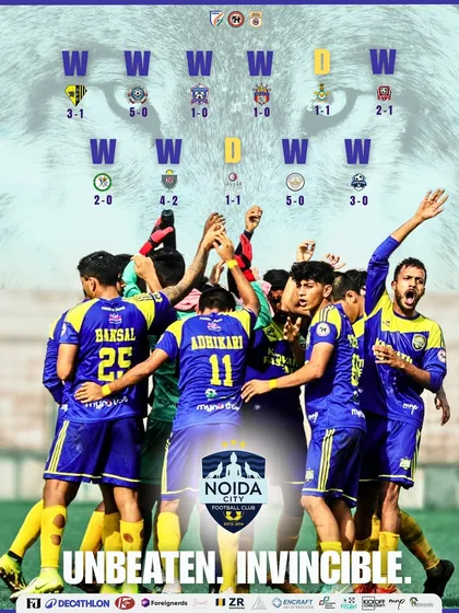 Unbeaten. Invincible. This graphic is a testament to our senior team's dominant, undefeated run in the league. We entered the fight and left with no losses.