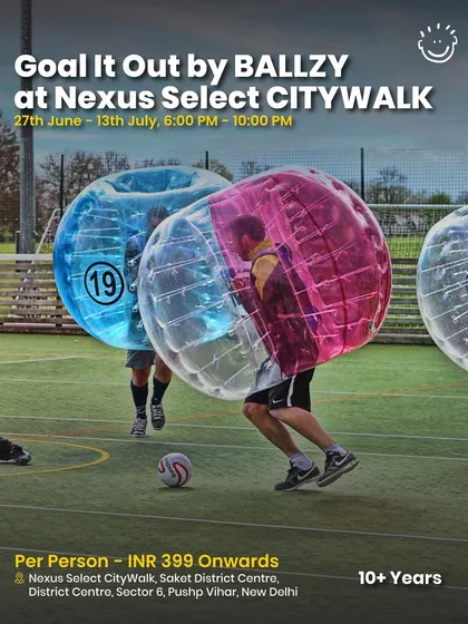 Another shot of the bubble soccer fun at Nexus Select CITYWALK. A great way to get active and have a laugh.