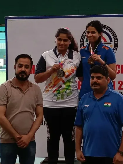 Presenting medals to the women's category winners at the Haryana Championship. It is always inspiring to be part of such high-level competitions.