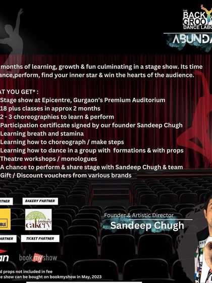 What you get with "Abundance": a full two-month journey of learning and growth, culminating in a premium stage show.